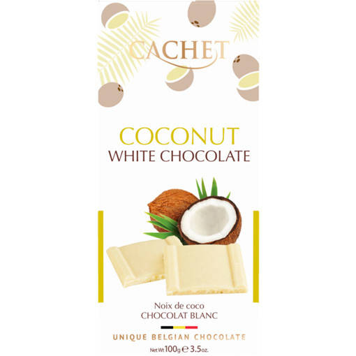 

Шоколад белый с кокосом Cachet (Кашет) White Chocolate Coconut Бельгия 100г