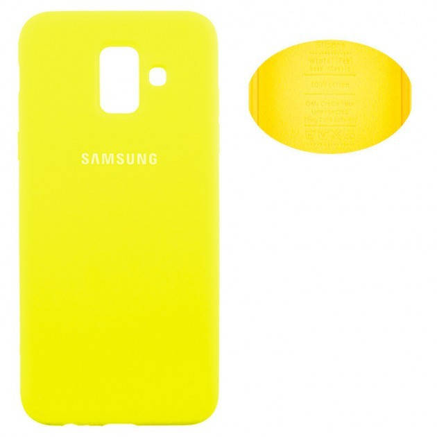 

Чехол Silicone Cover Samsung A6 2018 A600 желтый