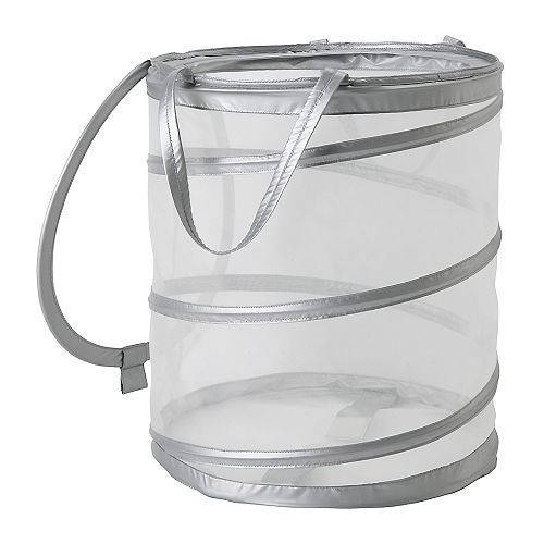 

ФИЛЛЕН Корзина для белья, серебряный, 80099224, IKEA, ИКЕА, FYLLEN, Серый