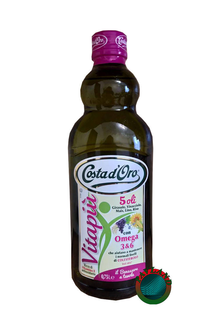 

Микс пяти масел первого холодного отжима Vitapiu 5 Oli Omega-3 & 6 Costa d'Oro Италия 0.750ml