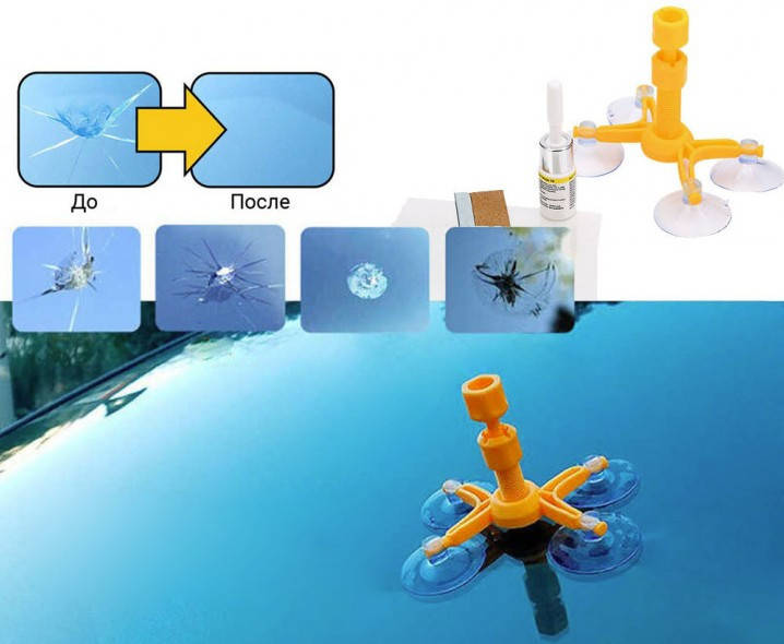 

Набор для ремонта трещин лобового стекла Windshield Repair Kit (020342)
