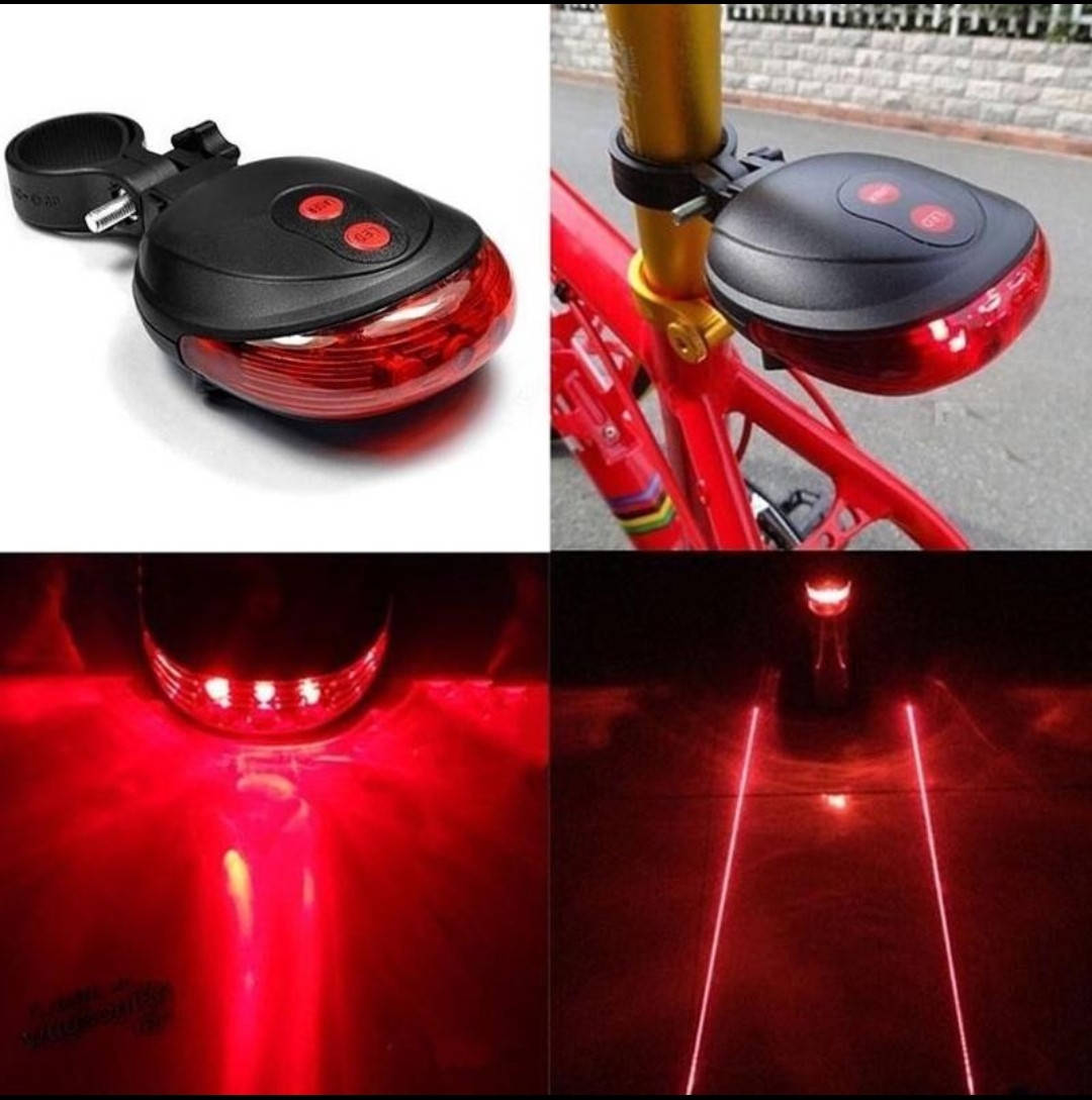 

Велосипедный фонарь laser tail light Фонарик для велосипеда с лазером.