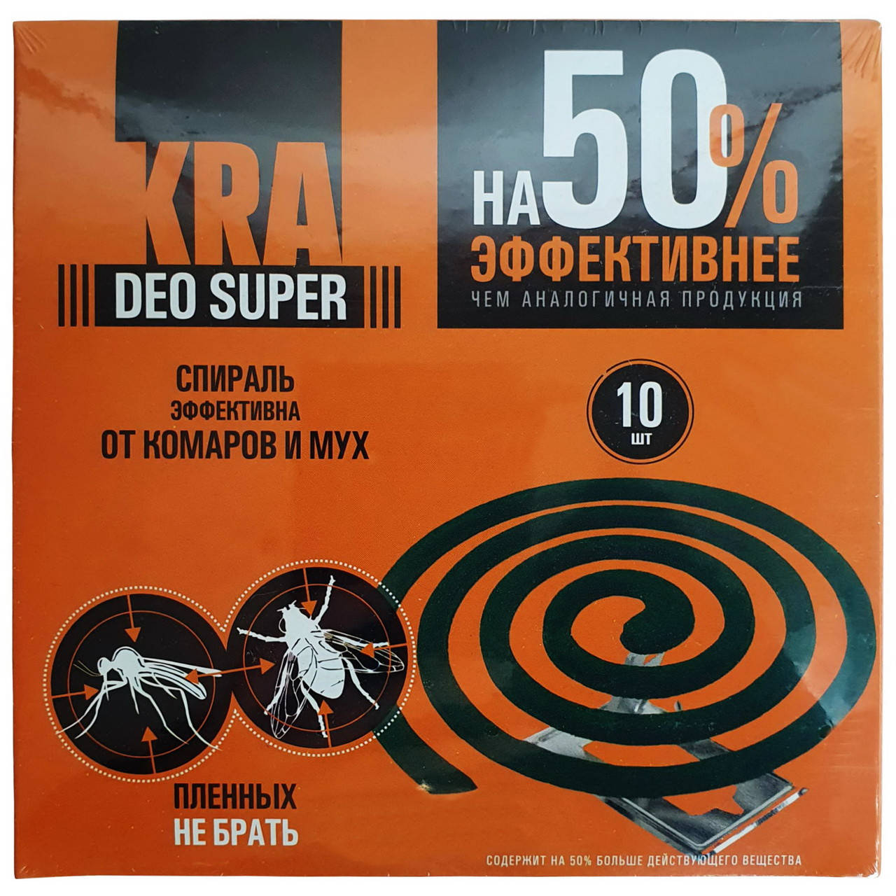 

Спирали от комаров и мух KRA Deo Super, 10 шт. (60)
