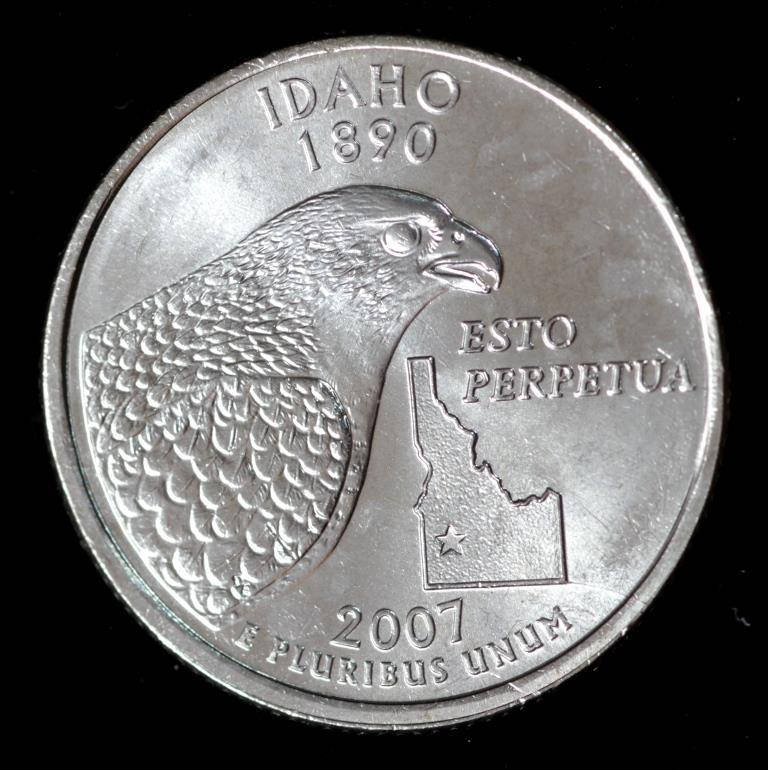 

Монета США 25 центов 2007 г. Айдахо