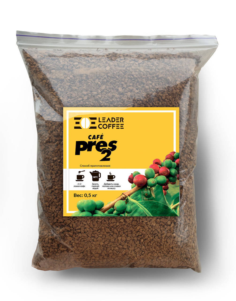 

Кофе растворимый сублимированный Прес-2, (El Cafe Pres-2, Эквадор), 0.5 кг