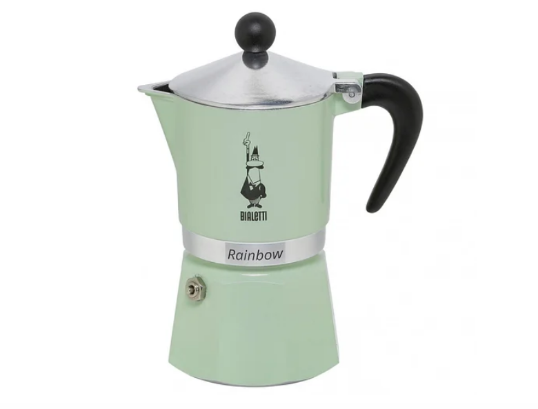 

Гейзерная кофеварка Bialetti Rainbow Mint (3 чашки - 170 мл)
