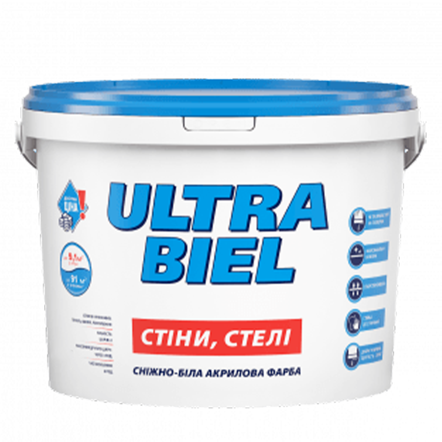 

Водоэмульсионная краска Снежка-Ультра 7 кг (5 л), Белый