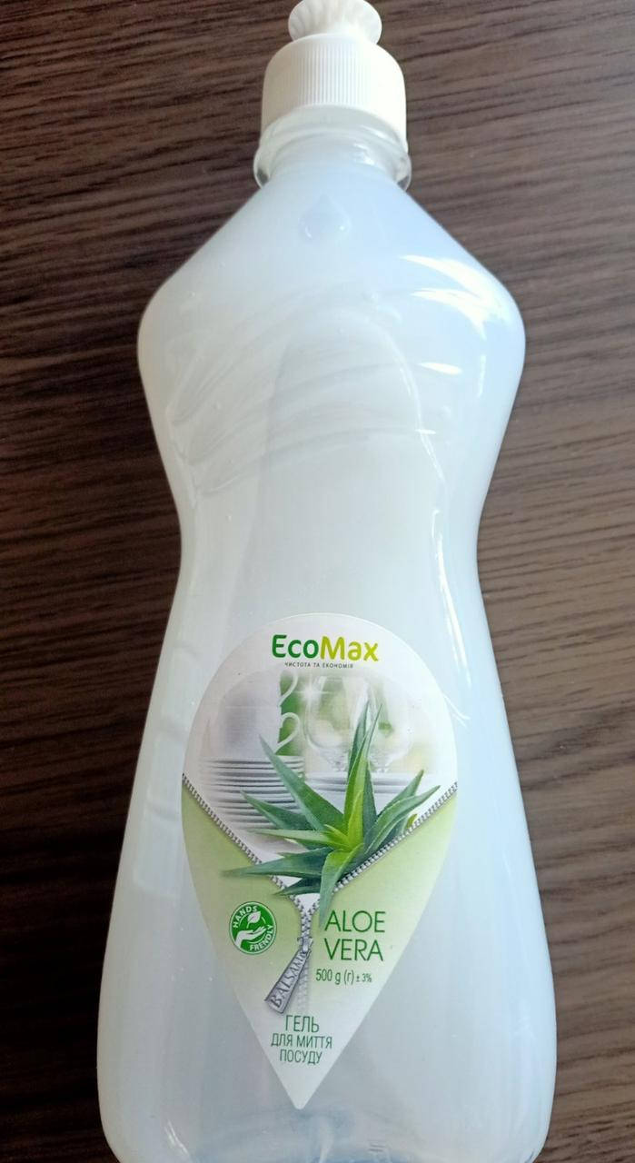 

Гель для мытья посуды EcoMax, Aloe Vera, 0,5 л