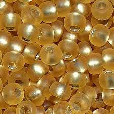 

190-10/0-17020 Бісер Чехія (матовий з блискучою серединкою, світле золото)