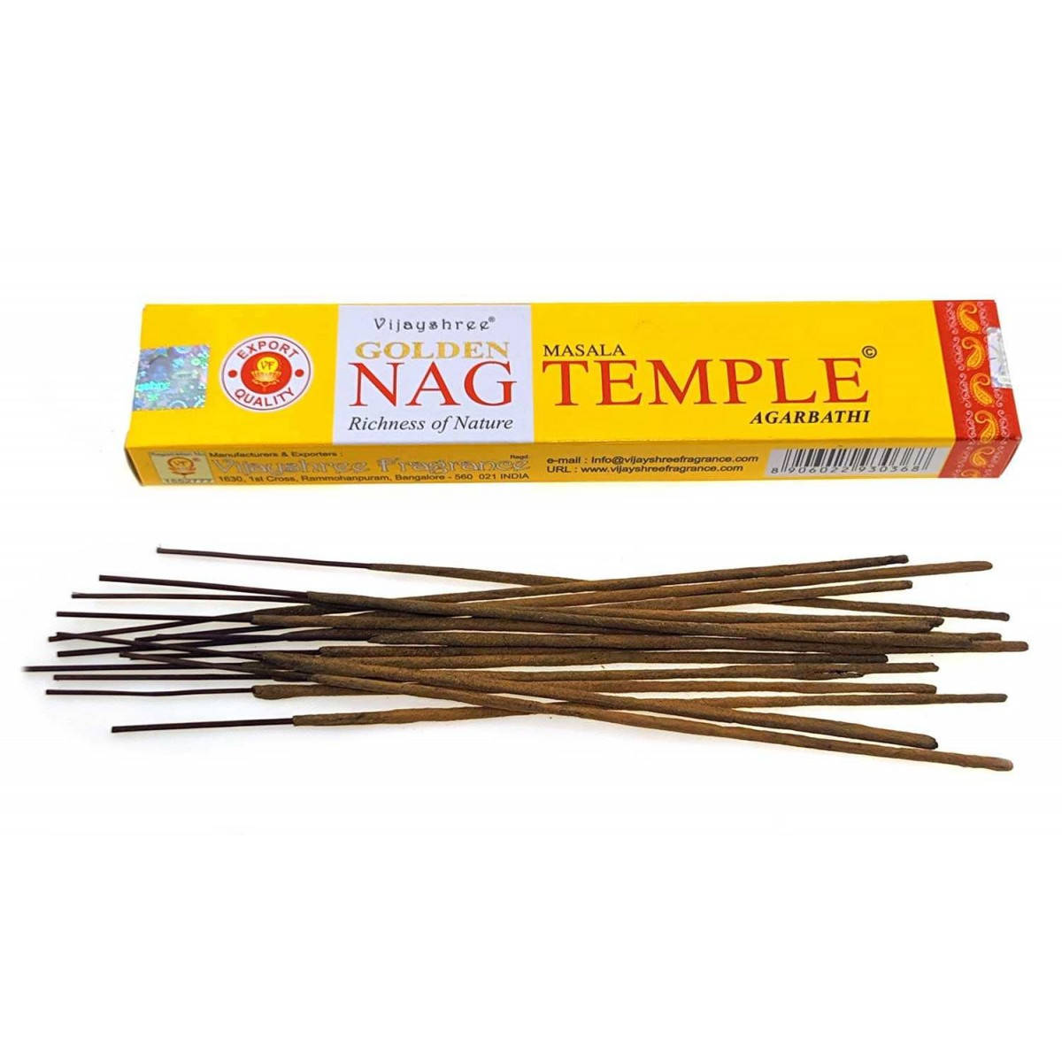 

Golden Nag Temple (Храм)(Vijayshree)(12 шт/уп)(15 гр.) масала благовоние