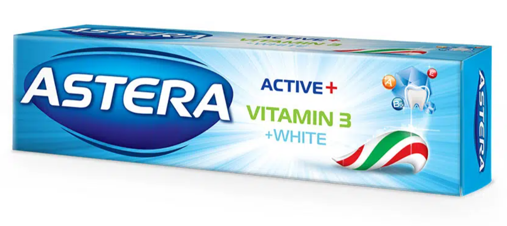 

Зубная паста Astera Active+ Vitamin 3 отбеливающая 110 г