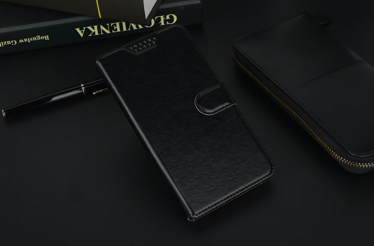 

Чехол-книжка BETYCUZE для Blackview A60 / Есть стекла / Черный