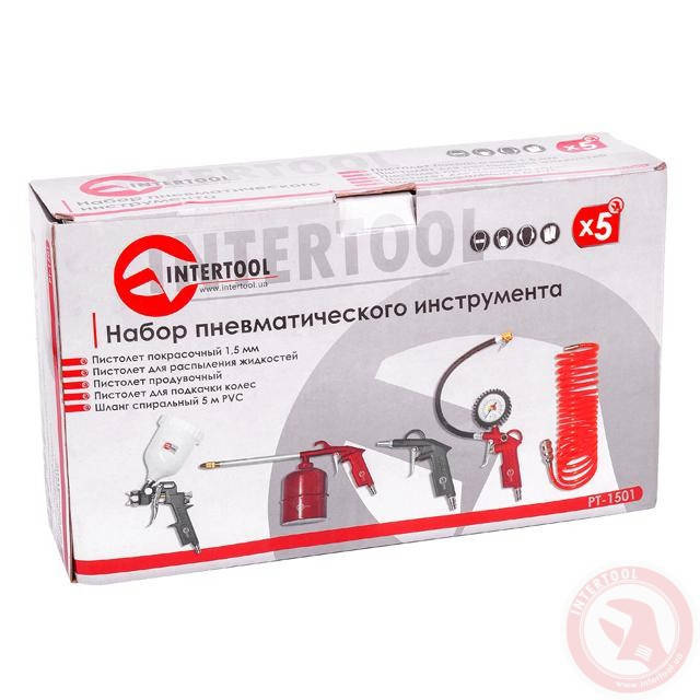 

Набор покрасочный пневматический INTERTOOL PT-1501 5 единиц