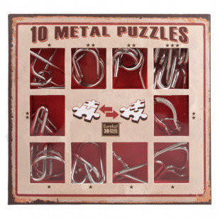 

Набор головоломок 10 Metall Puzzles red 10 головоломок Eureka 3D Puzzle 473358