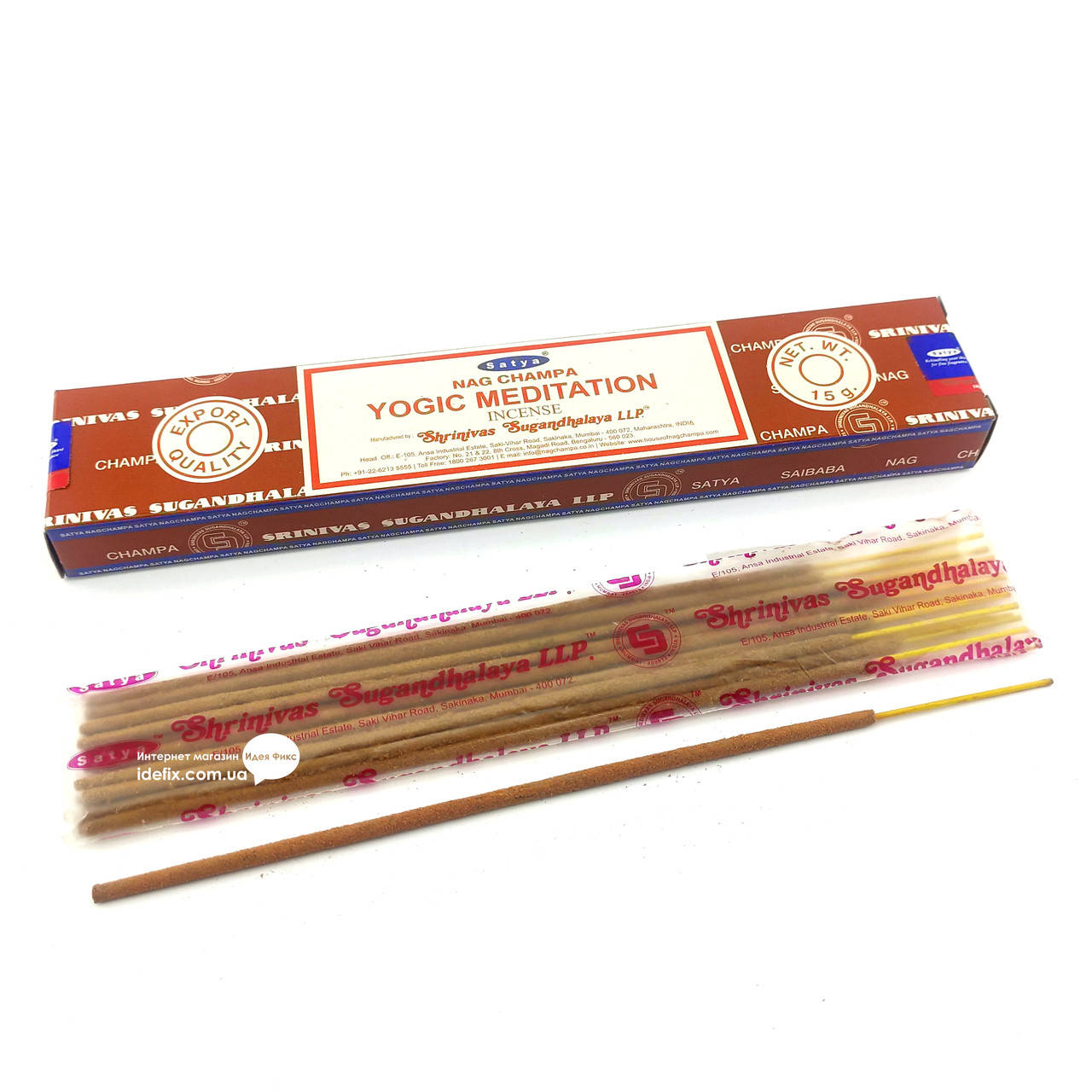 

Благовоние Yogic Meditation Satya 15 грамм. Аромапалочки Медитация Йога (33790)