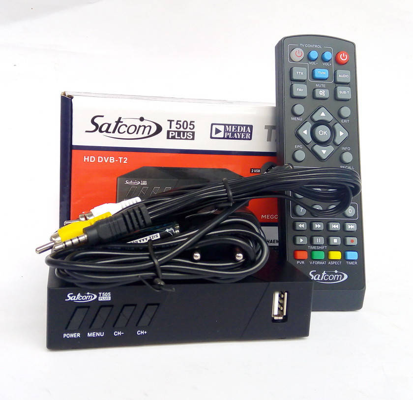 

Satcom T505 AVC Эфирный цифровой Т2 ресивер Гарантия 12 мес
