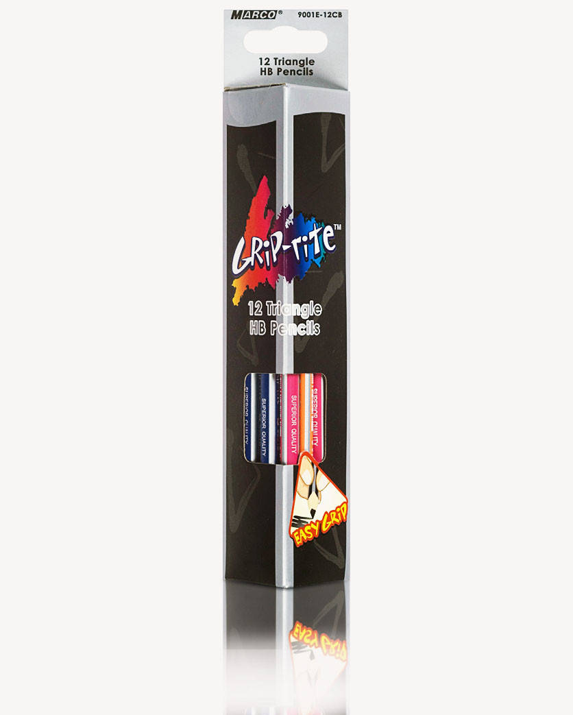 

Набор графитовых карандашей Marco Grip-rite 12 шт с ластиком 9001E-12CB