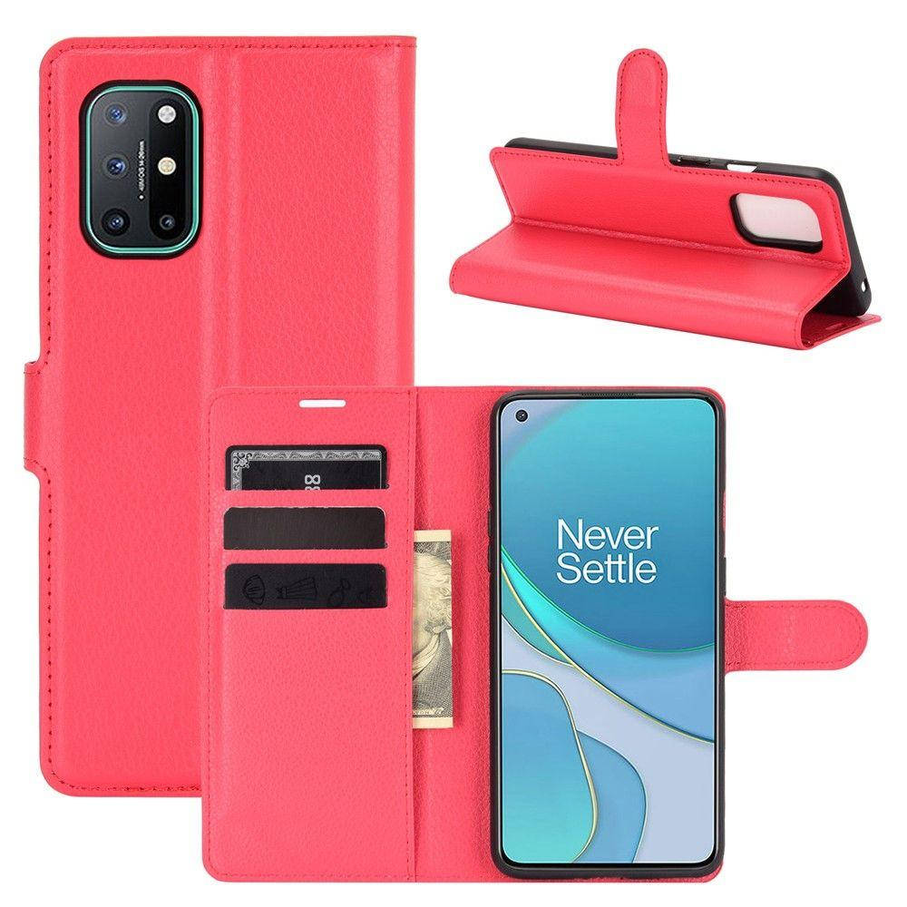 

Чехол-книжка Litchie Wallet для OnePlus 8T Red, Красный