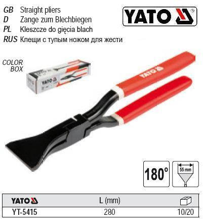 

Клещи кровельные YATO Польша прямые 180° l=280 мм YT-5415
