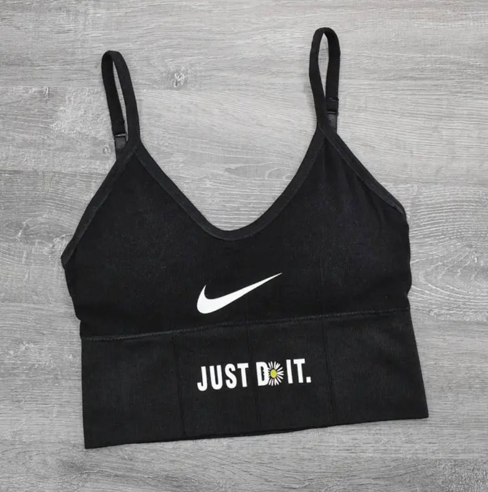 

Топик женский Nike, на тонких бретелях Just do it топ Объем: 75/80 Чашка: А/В, Черный