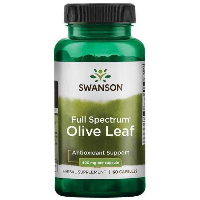 

Олива, Swanson, Olive Leaf, 400 мг, 60 капсул