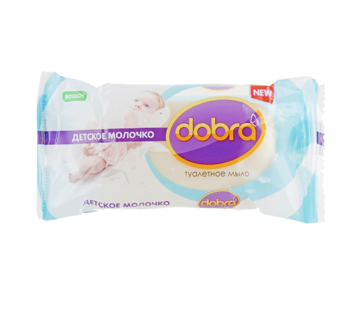 

Мыло туалетное твердое Dobra "Детское молочко" 60г