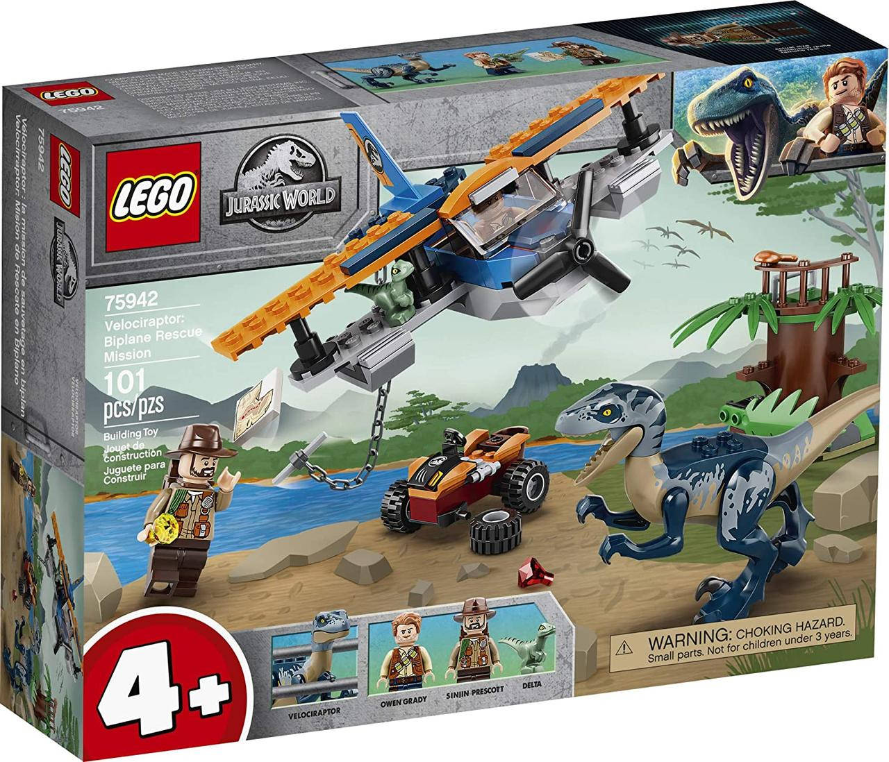 

Lego Jurassic World Велоцираптор спасение на биплане (75942)