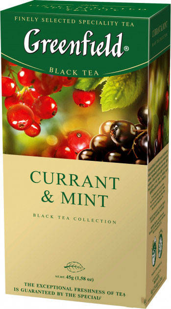 

Чай черный с мятой и смородиной Greenfield Currant & Mint 25 пак.