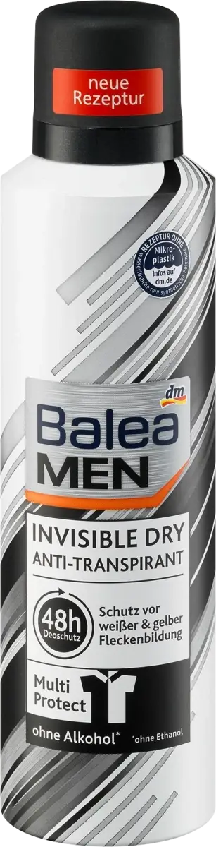 

Дезодорант антиперспирант мужской Balea men Invisible Dry, 200 ml
