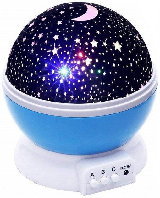 

Детский ночник звездное небо проектор вращающийся шар Star Master Dream (Синий)