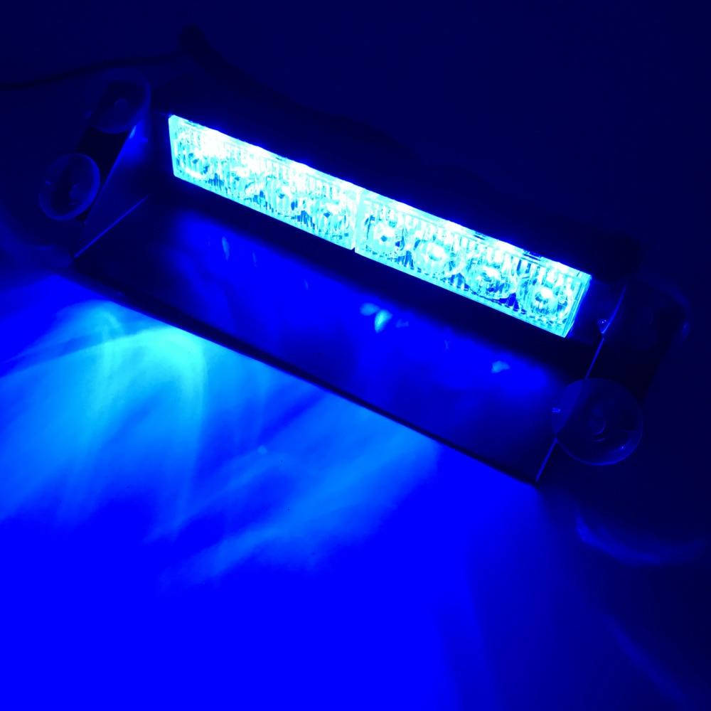 

Стробоскоп на стекло, Проблесковый маячок на лобовое стекло СИНЕ_СИНИЙ (8 LED, 24Вт, 18 режимов 200х100х40мм)