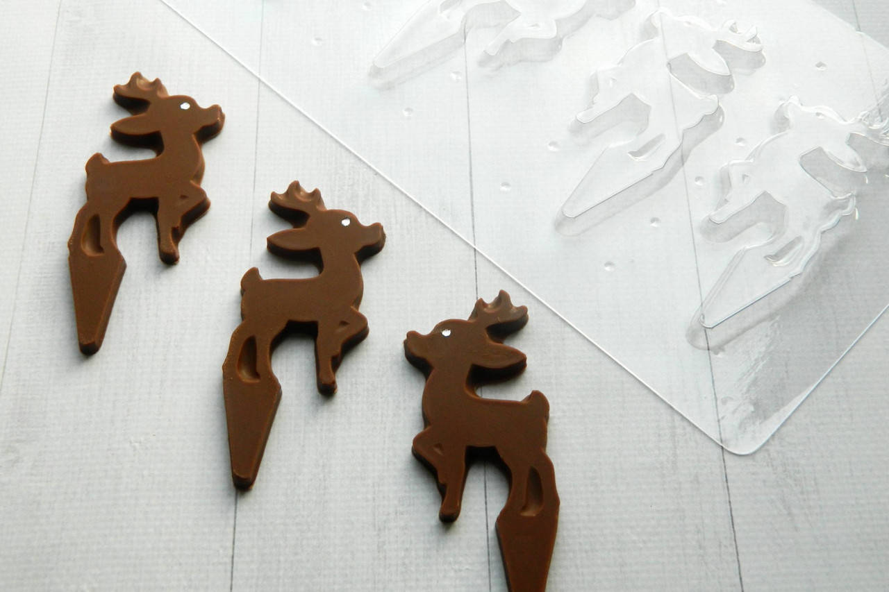 

Форма для шоколада пластиковая "Олень" топпер