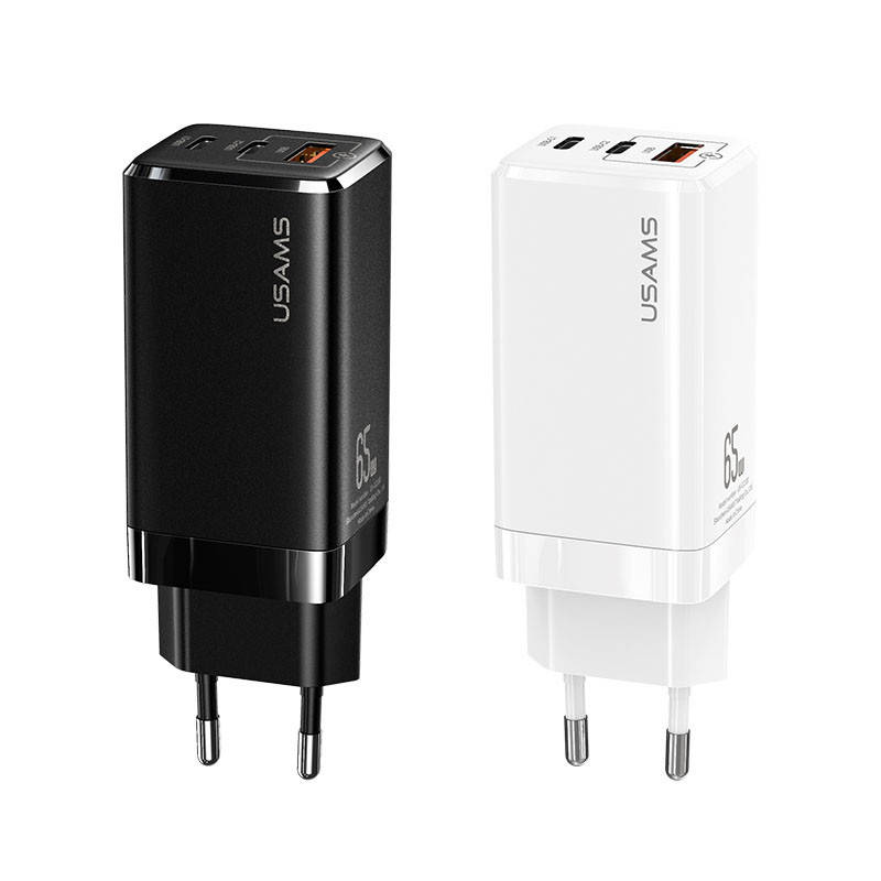 

СЗУ Usams US-CC110 GaN Mini 65W (2Type-C/1USB QC)