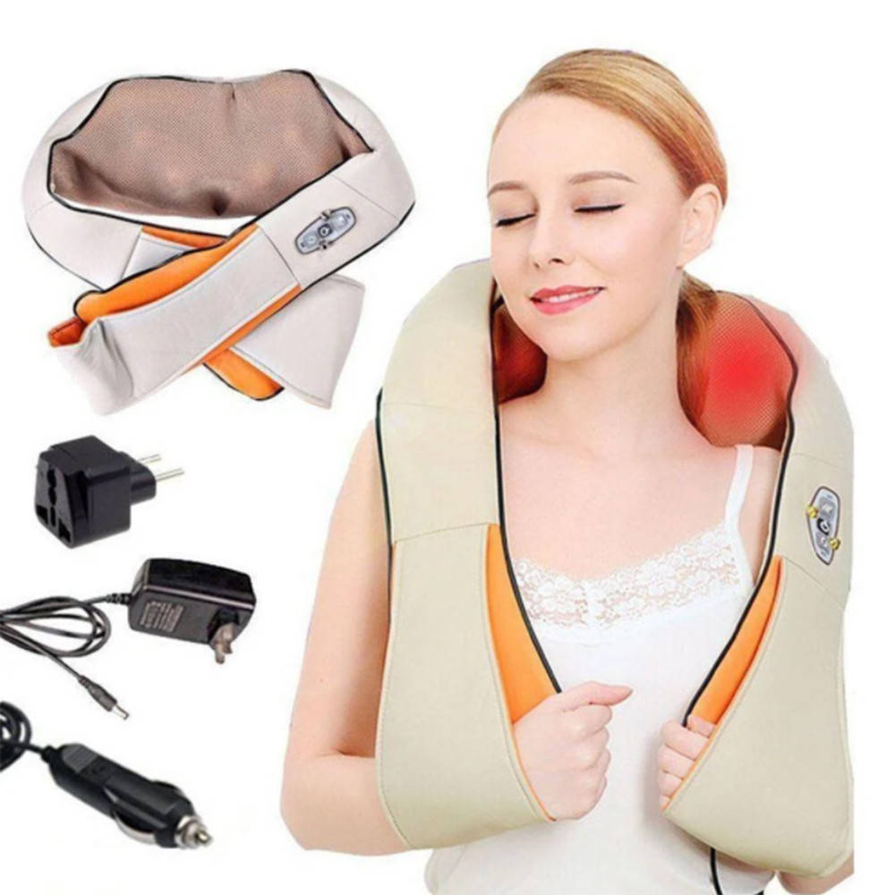

Роликовый массажер для спины и шеи с подогревом massager of neck kneading