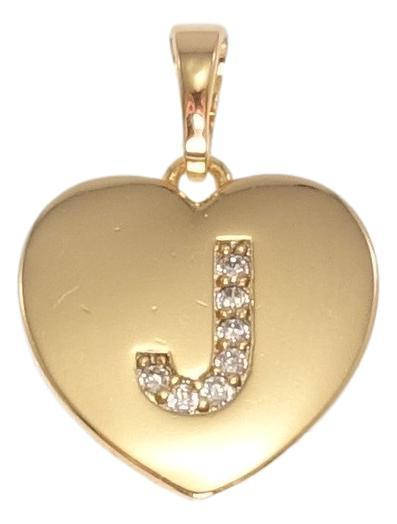 

Кулон ХР Позолота 18К "Сердечко с буквой J"