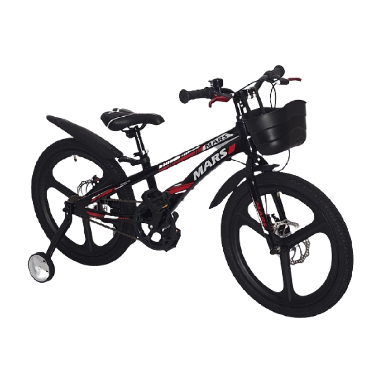 

Детский двухколесный облегченный велосипед MARS-3 20 дюймов колеса Красный черный