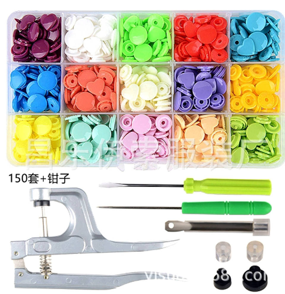 

Набор для установки пластиковых кнопок инструмент для установки кнопок + 150 кнопок