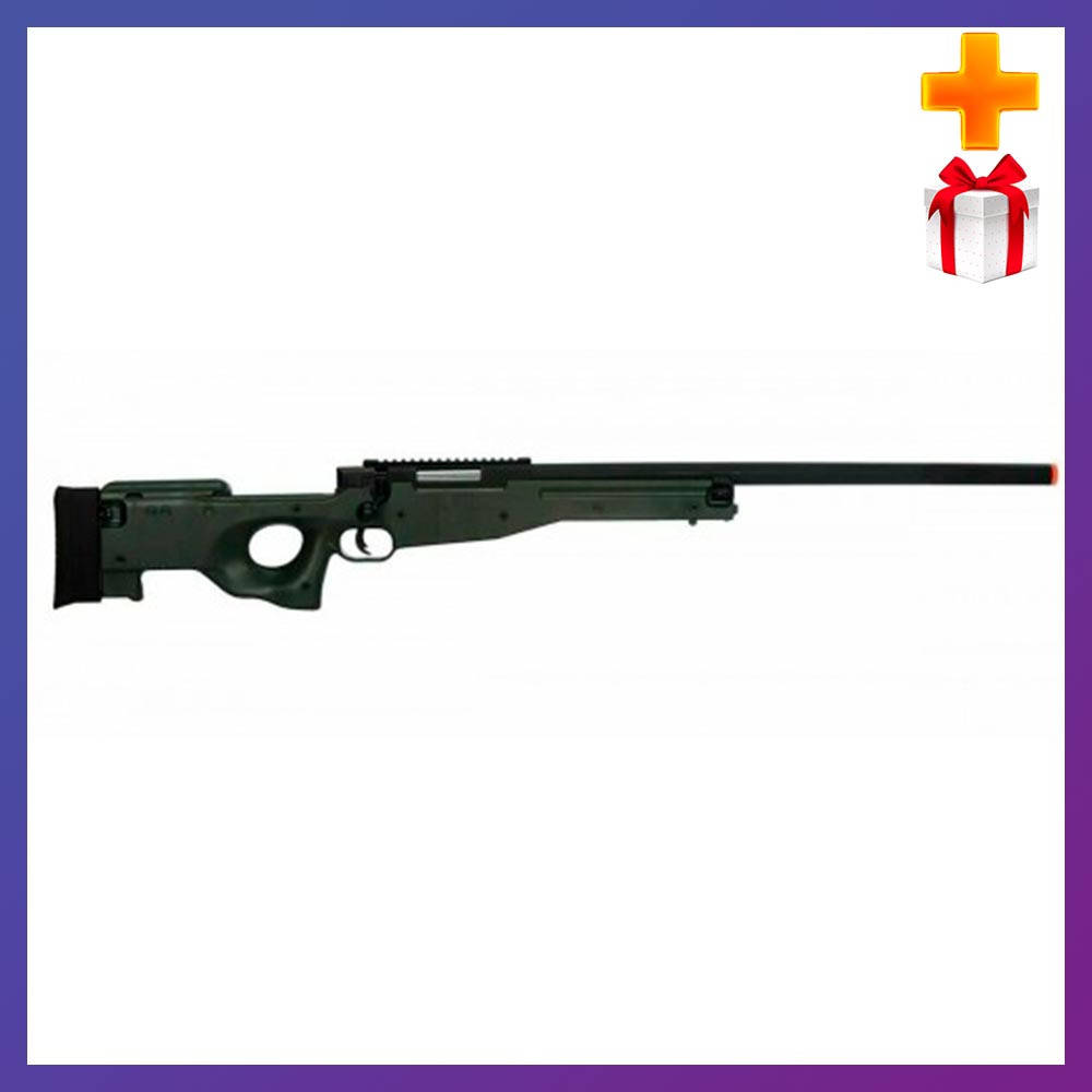 

Детская игрушечная винтовка на пульках 6 мм M 96 G Зеленая + Подарок, Зелёный