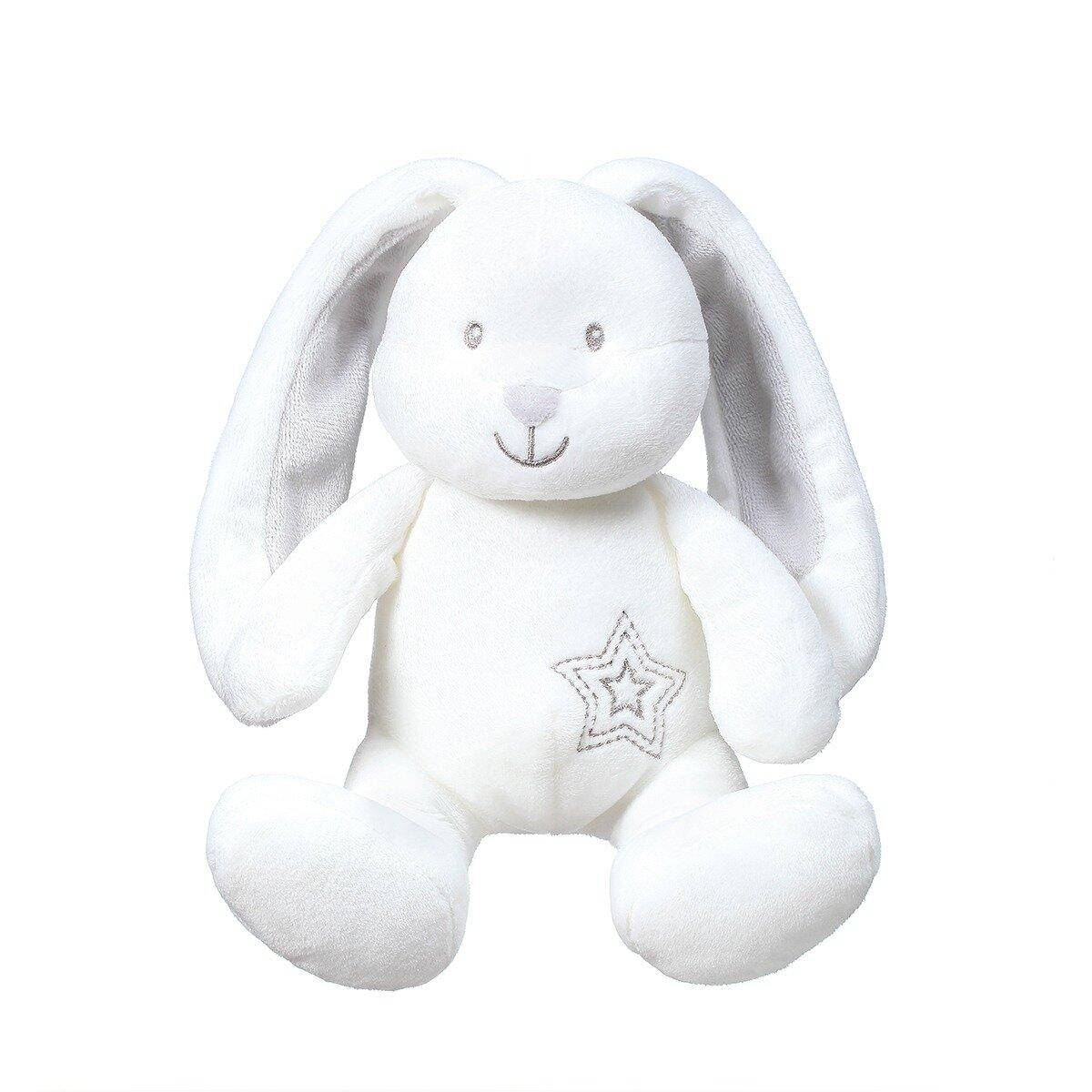 

Игрушка-обнимашка "Зайка Джимми" BabyOno (высота 23 см), Белый