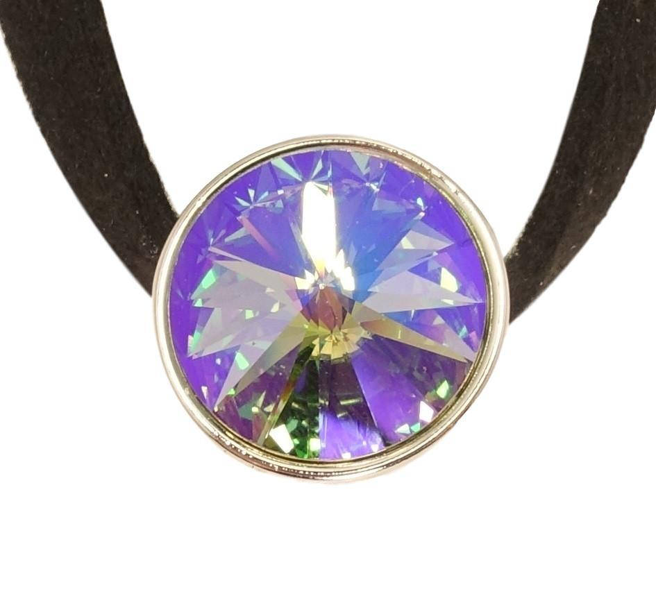 

Кулон Xuping Родий с кр-ми Swarovski на черной ленте "Кристалл Paradise Shine" длина 31-36,5см