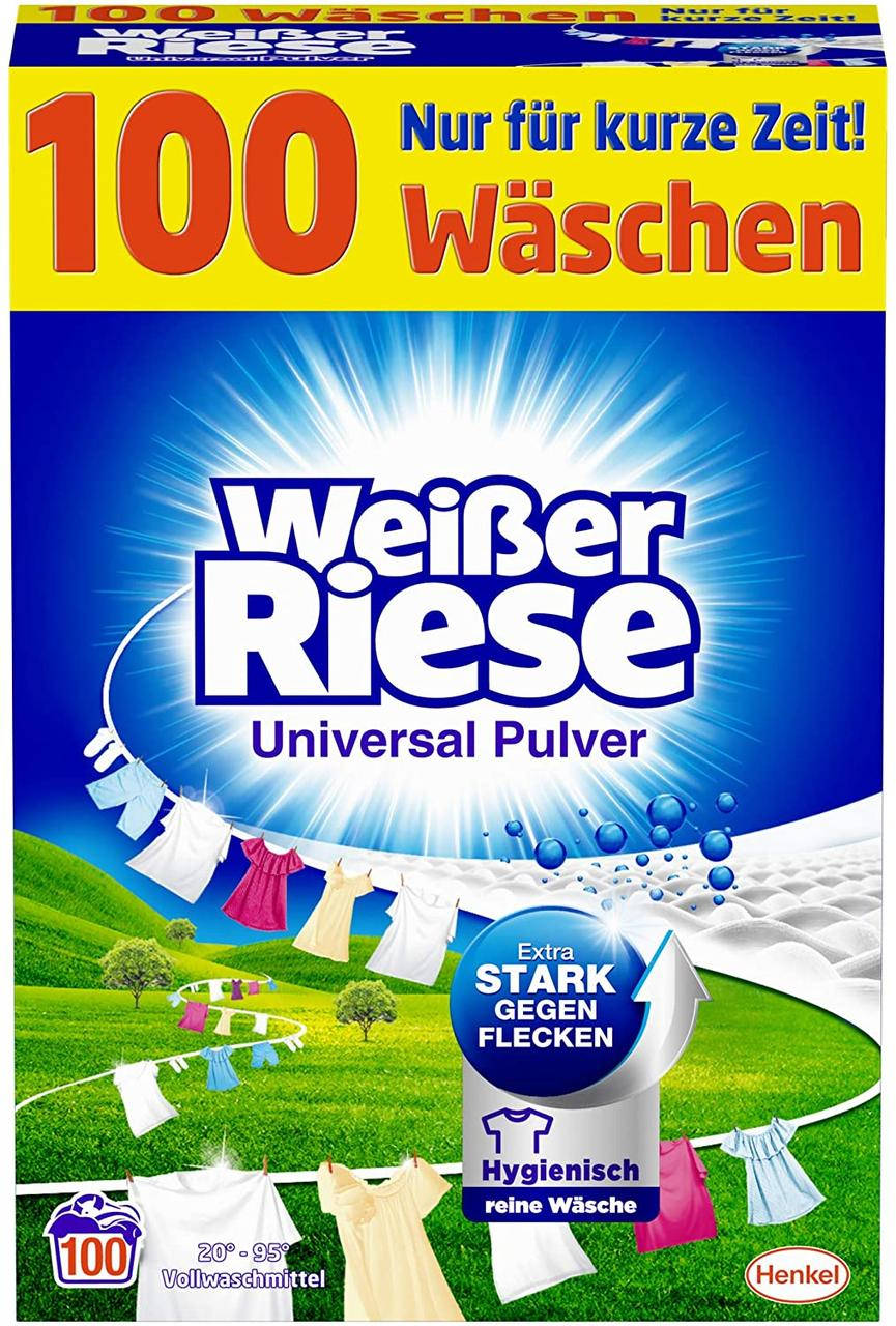 

Стиральный порошок Weißer Riese 100 ст, для цветного белья 5.92 кг UNIVERSAL(ДЛЯ СТИРКИ БЕЛЫХ, СВЕТЛЫХ ВЕЩЕЙ)