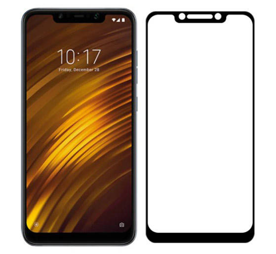 

Full Glue защитное стекло для Xiaomi Pocophone F1 - Black, Черный