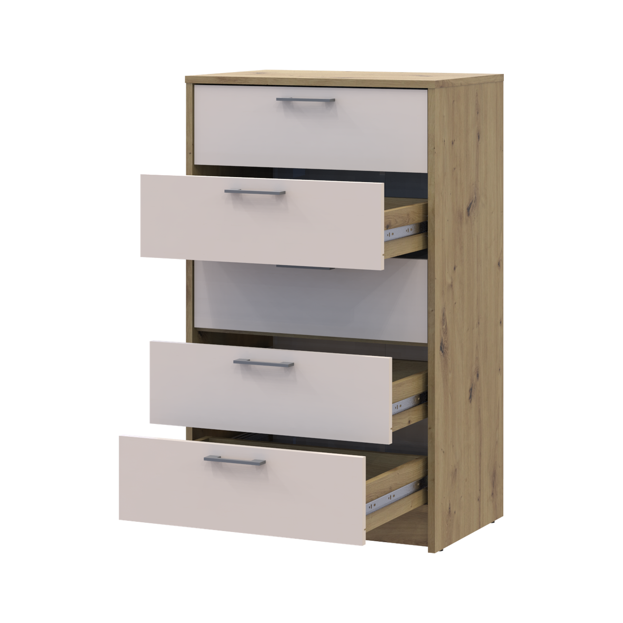 Комод Doros Ронді Дуб Артізан/Кашемір 5 шухляд 60х40х100 (41516189) 2