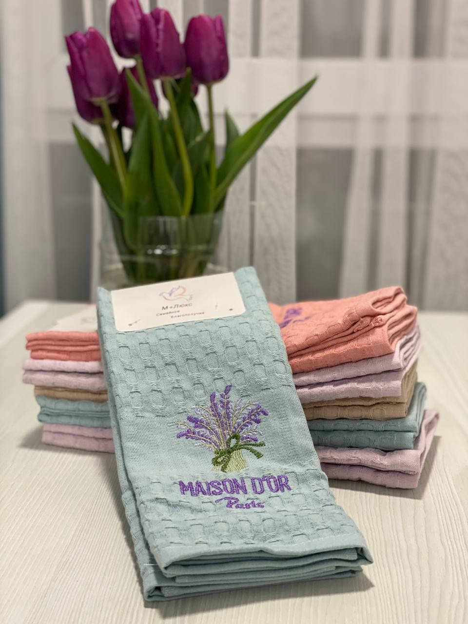 

Полотенце Lavanda, кухонное, хлопок, 60 х 40, 12 шт., Разные цвета