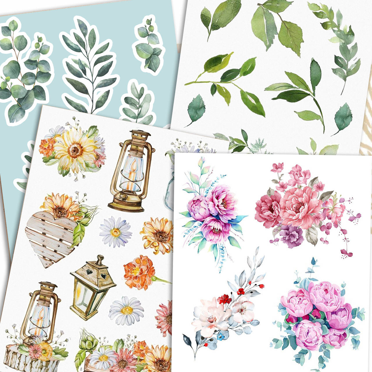 

Акварель набор - 4 стикерпака