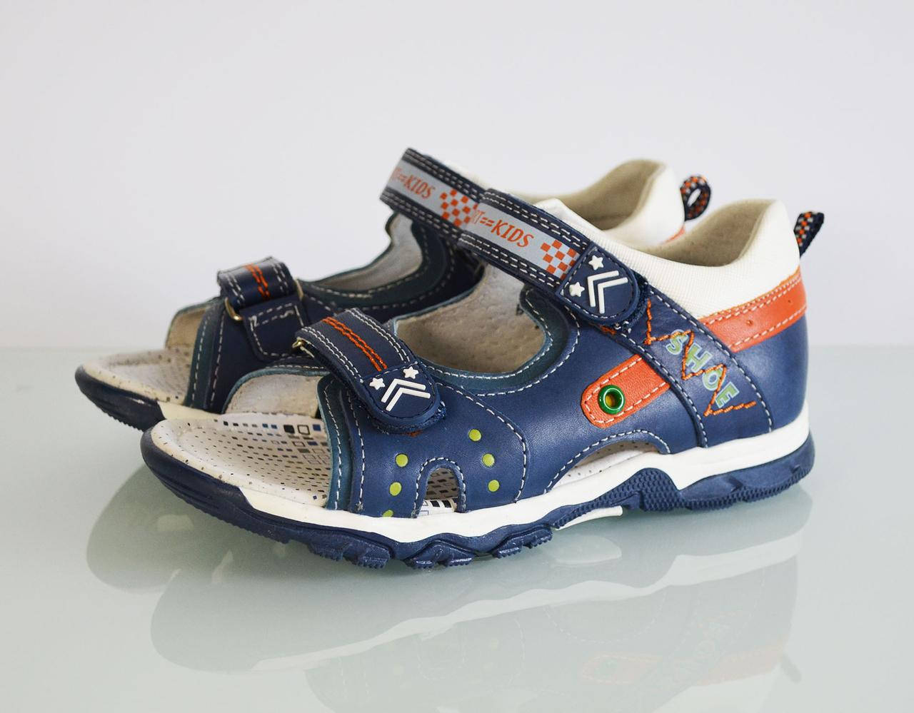 

Кожаные босоножки для мальчика Bi&Ki 27-32 размер. Модель 0211А. Супинатор. 30, 19,7см