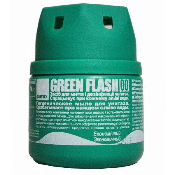 

Средство для унитаза Sano Green Flash для мытья и дезинфекции, 200 г