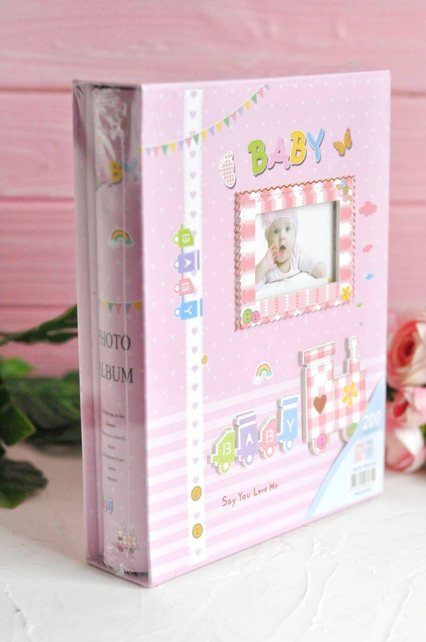 

Фотоальбом на 200 фото,10*15 см, Розовый