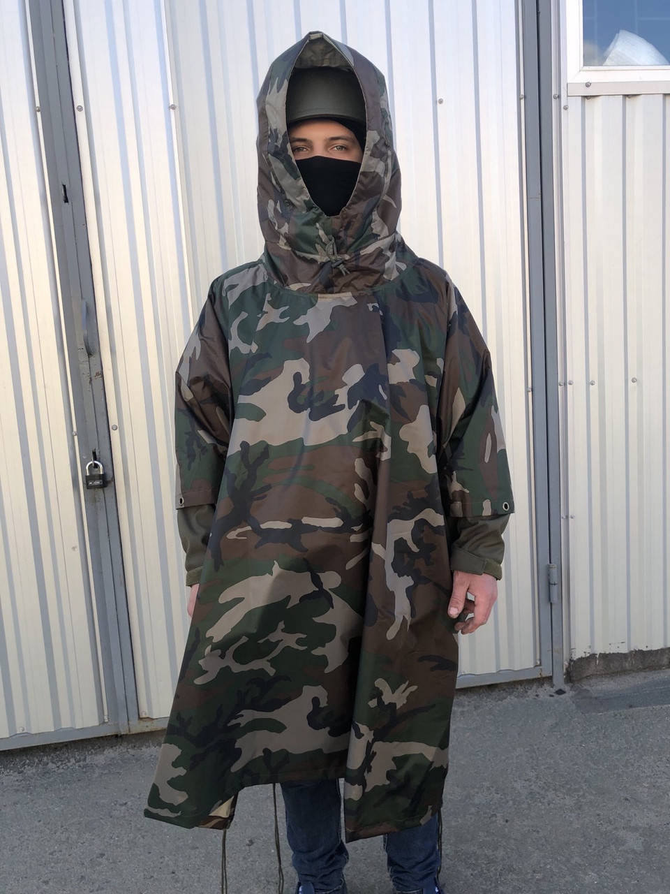 

Дощовик військовий woodland (пончо)