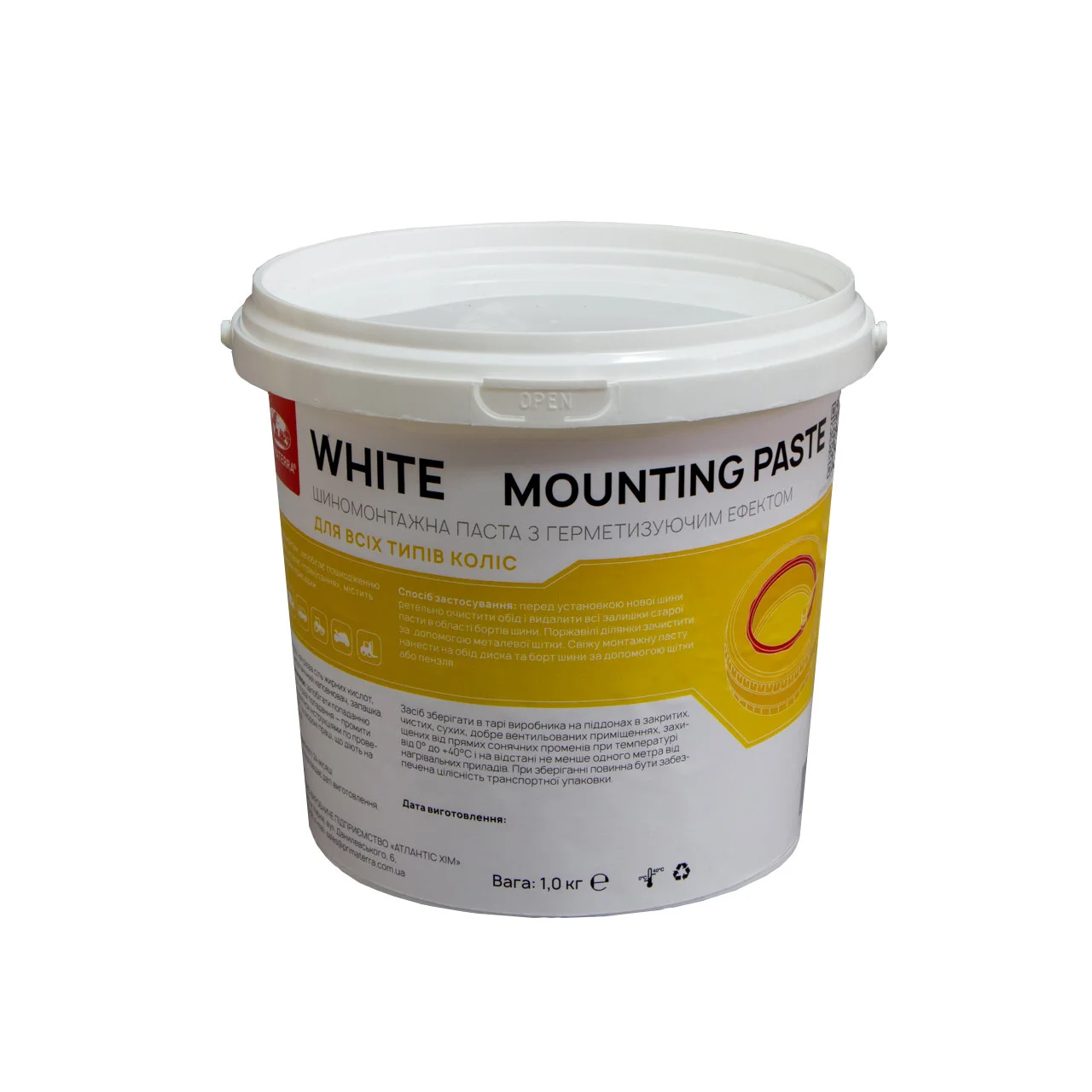 

Шиномонтажна паста WHITE (БІЛА, з герметизуючим ефектом, щільна), 1кг